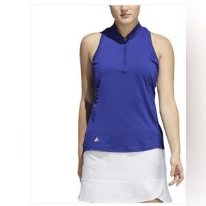 Adidas Women’s Razorback Sleeveless Polo in Blue!